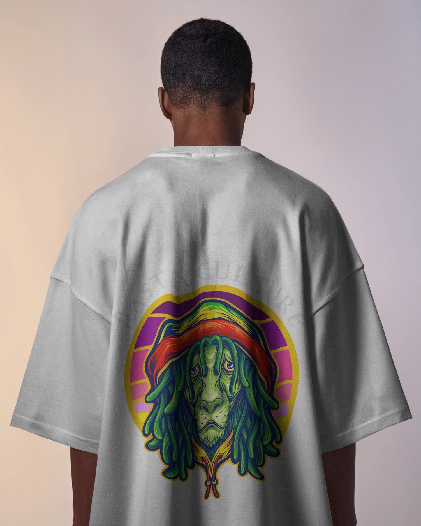 Cannabis Printed Oversize T-Shir