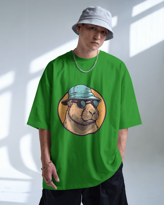 Fauna and Flora Cool Capybara printed oversize t-shirt